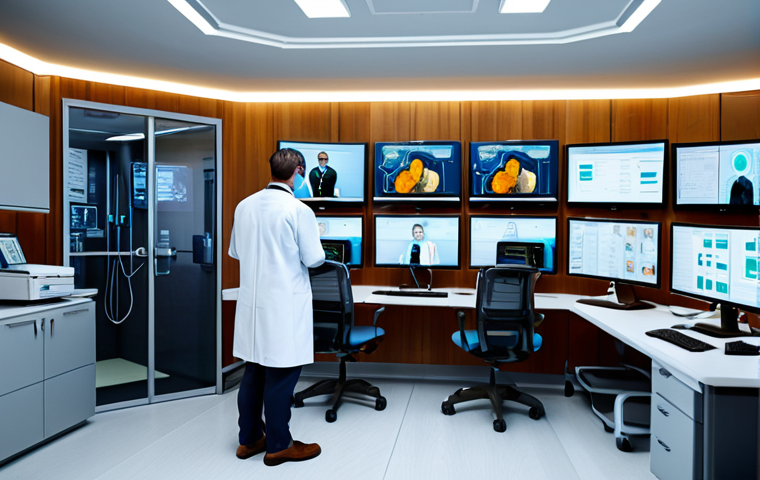 보건학에서의 원격 진료 - "A rural health worker, fully clothed in appropriate attire, using a tablet to connect a village eld...