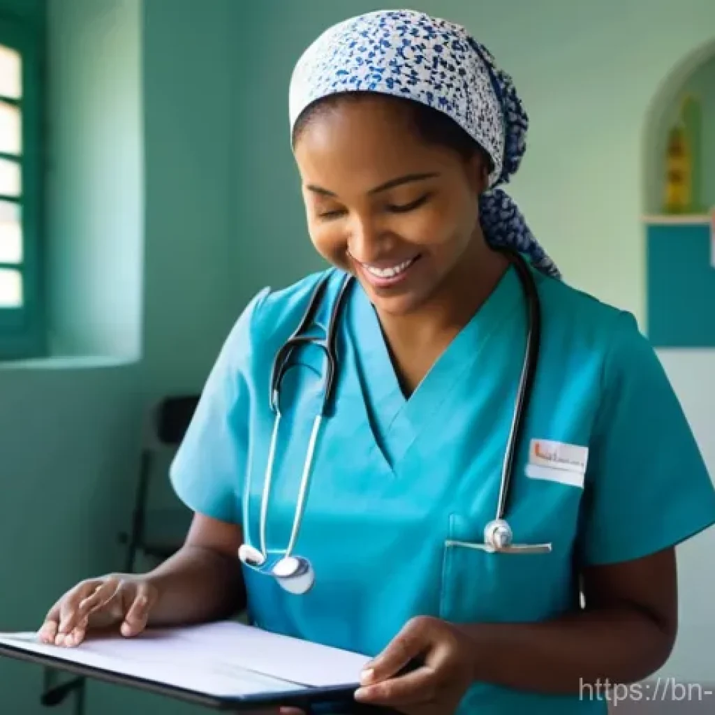 보건학과 지속 가능한 건강 시스템 - **Prompt 1: Community Telemedicine Hub in a Developing Nation**
    "A heartwarming and dynamic scen...