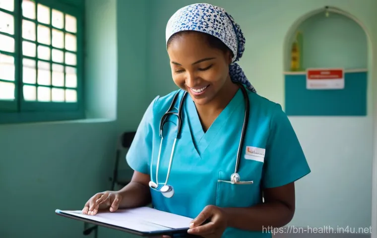 보건학과 지속 가능한 건강 시스템 - **Prompt 1: Community Telemedicine Hub in a Developing Nation**
    "A heartwarming and dynamic scen...